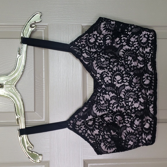 Express strappy black lace over pink bralette size m/l - Picture 4 of 6